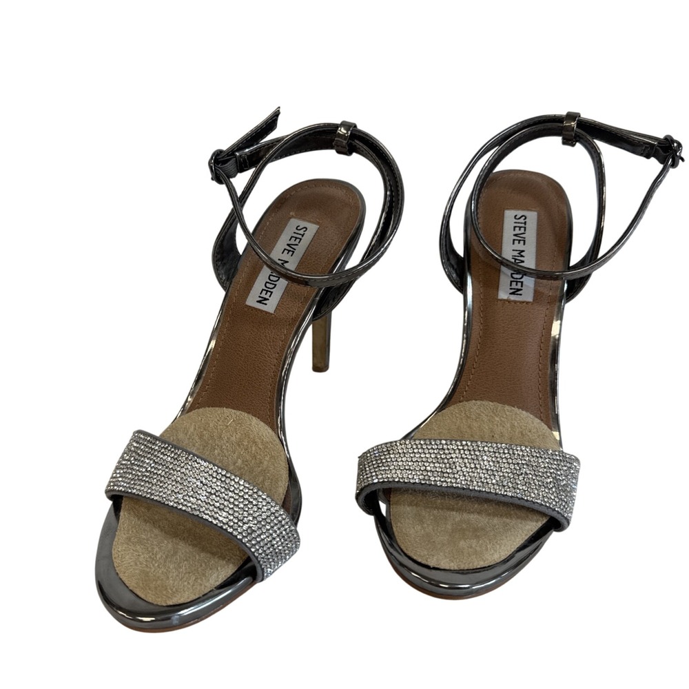 Steve Madden Rhinestone Dress Heels Size‎ 7M Ritter Bling Shiney